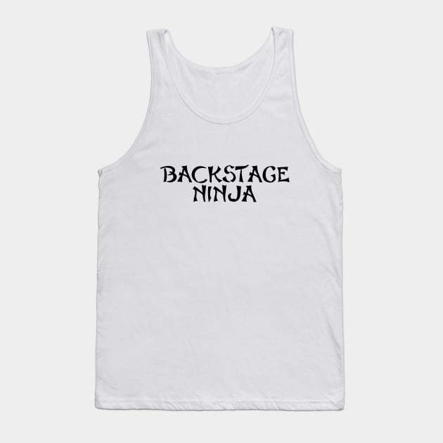 Backstage Ninja Japan Black Tank Top by sapphire seaside studio